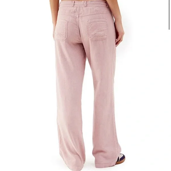 BDG Urban Outfitters Mid Rise Linen 5-Pocket Pants, Lilac, Xs - Picture 5 of 6